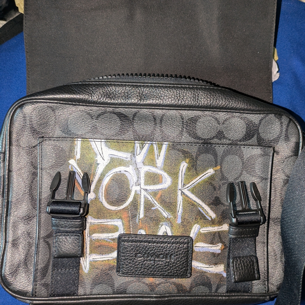 Coach X Jean-RARE Michel Basquiat NY Track Crossbody Messenger Bag NOW ONLY $350 - Picture 12 of 15